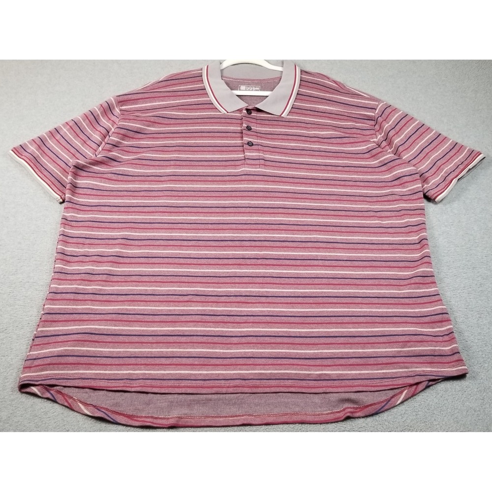 NEW LuLaRoe Polo Shirt Men's 3XL XXXL Multicolor Striped Short Sleeves Stretch